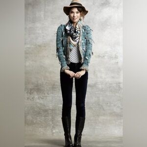 Pilcro and the Letterpress Velvet High Rise Skinny